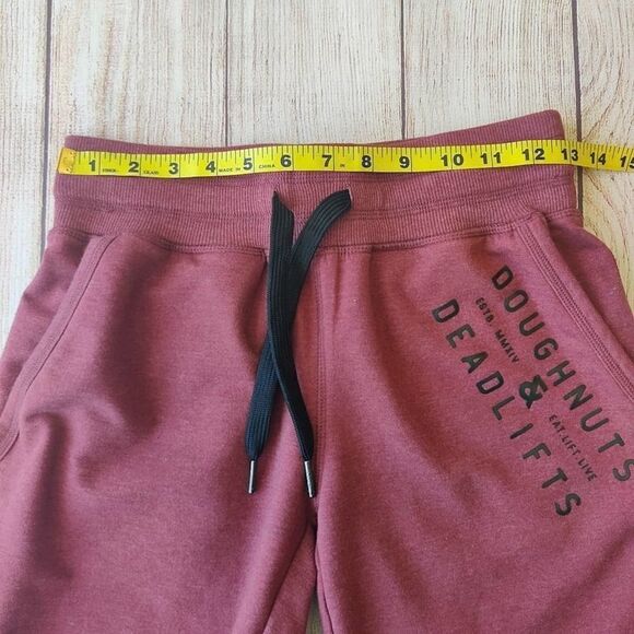 Doughnuts & Deadlifts burgundy raw hem casual shorts sz XS - Picture 7 of 9